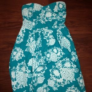 Floral Strapless Dress